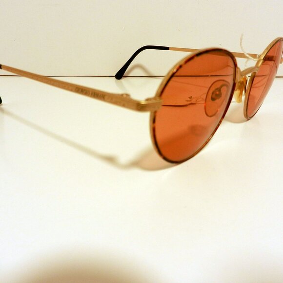 Giorgio Armani 129 759 Antique Gold Metal Brown Tortoise Oval Sunglasses 3425 - Picture 6 of 12